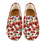 Red Apple Pattern Print Casual Shoes