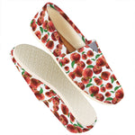Red Apple Pattern Print Casual Shoes