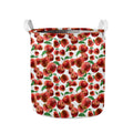 Red Apple Pattern Print Collapsible Laundry Basket