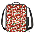 Red Apple Pattern Print Crossbody Lunch Bag