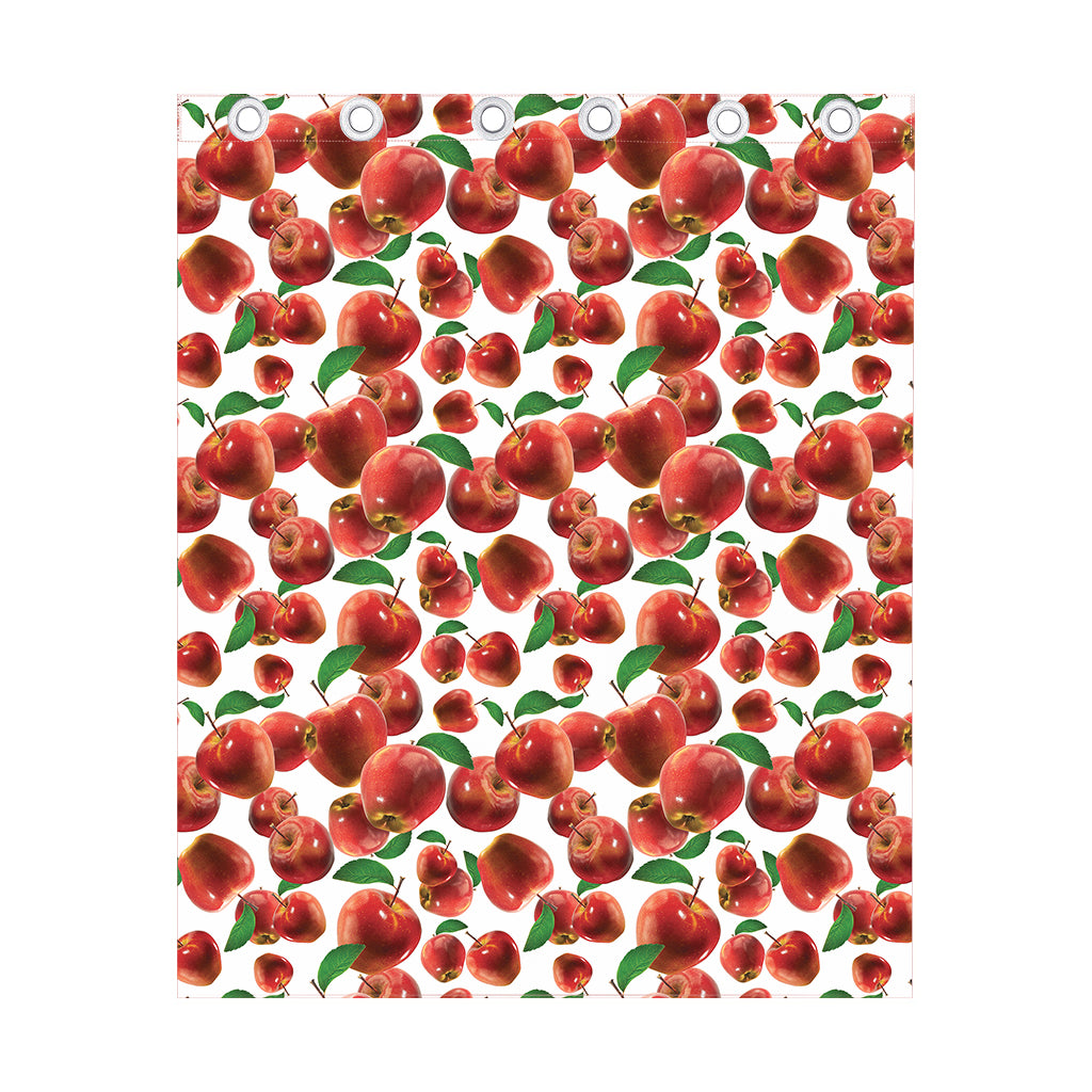 Red Apple Pattern Print Curtain