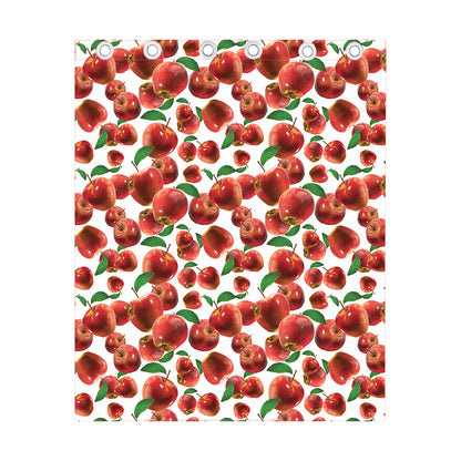 Red Apple Pattern Print Curtain