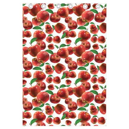 Red Apple Pattern Print Curtain