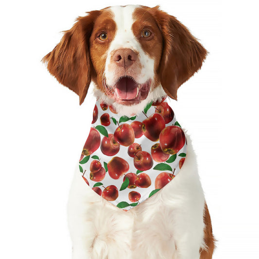 Red Apple Pattern Print Dog Bandana