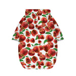 Red Apple Pattern Print Dog Zip Up Hoodie