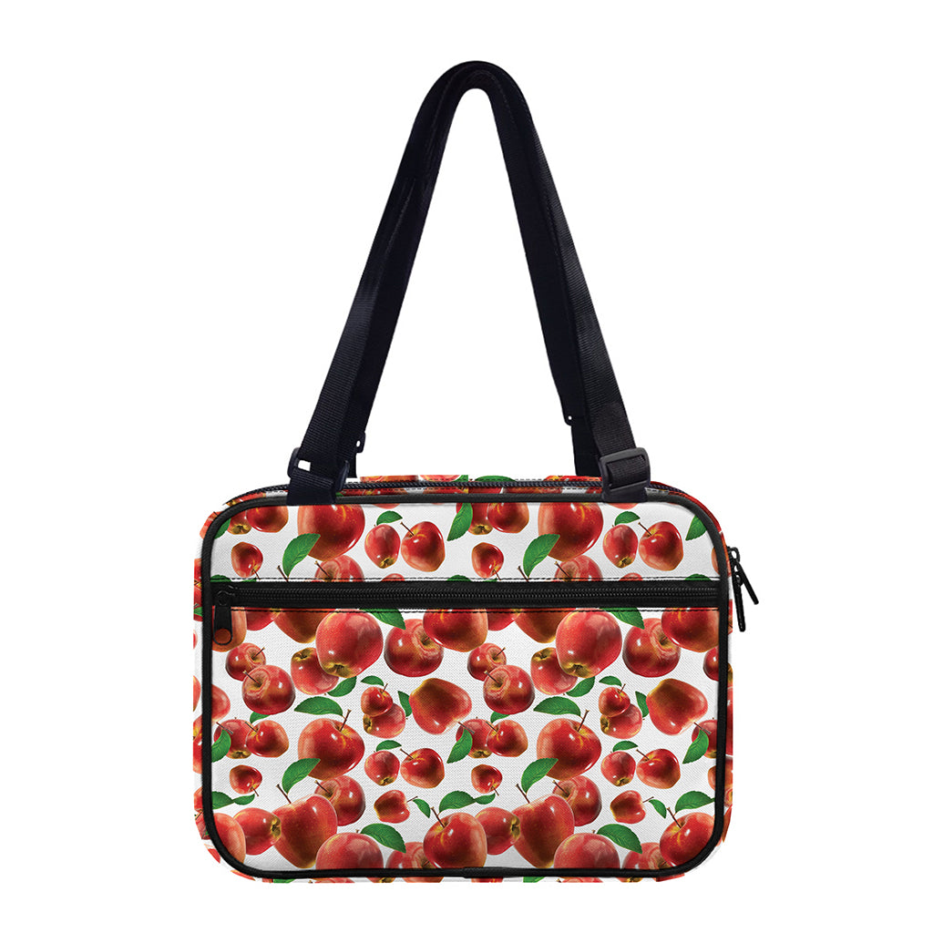 Red Apple Pattern Print Double Strap Bible Bag