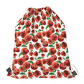 Red Apple Pattern Print Drawstring Bag
