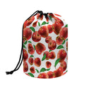 Red Apple Pattern Print Drawstring Makeup Bag