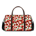 Red Apple Pattern Print Duffle Bag