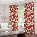 Red Apple Pattern Print Extra Wide Grommet Curtains