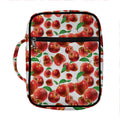 Red Apple Pattern Print Front Pocket Bible Bag