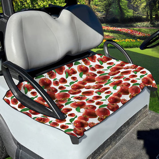 Red Apple Pattern Print Golf Cart Seat Cover