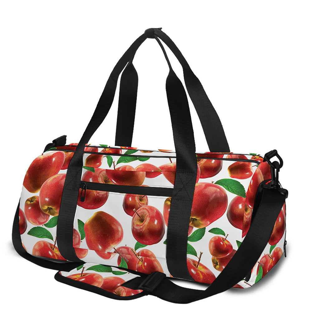 Red Apple Pattern Print Gym Bag