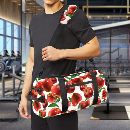 Red Apple Pattern Print Gym Bag