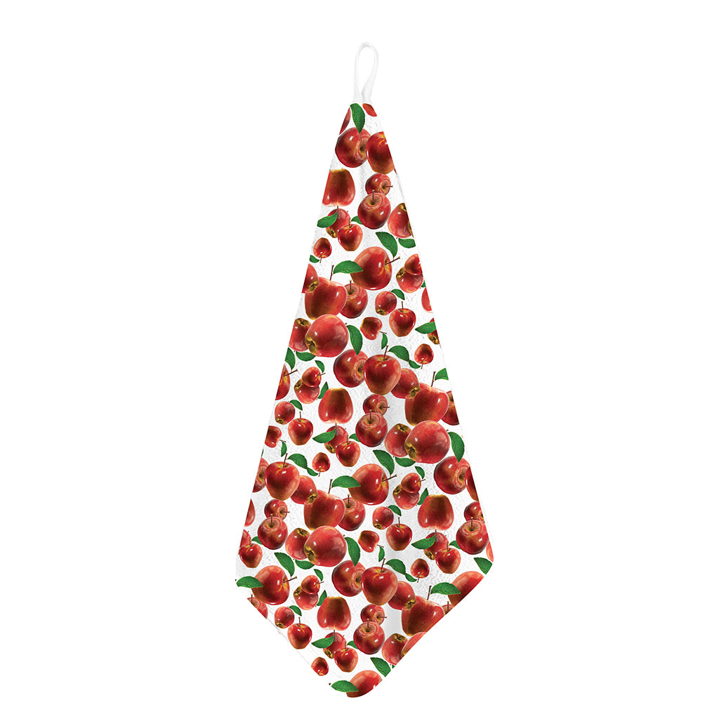 Red Apple Pattern Print Hand Towel