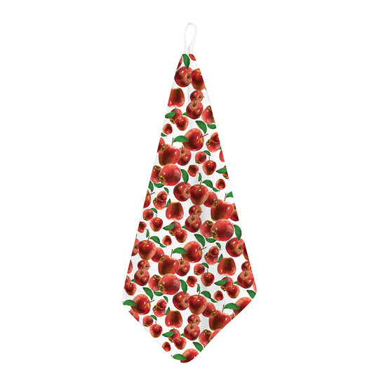 Red Apple Pattern Print Hand Towel