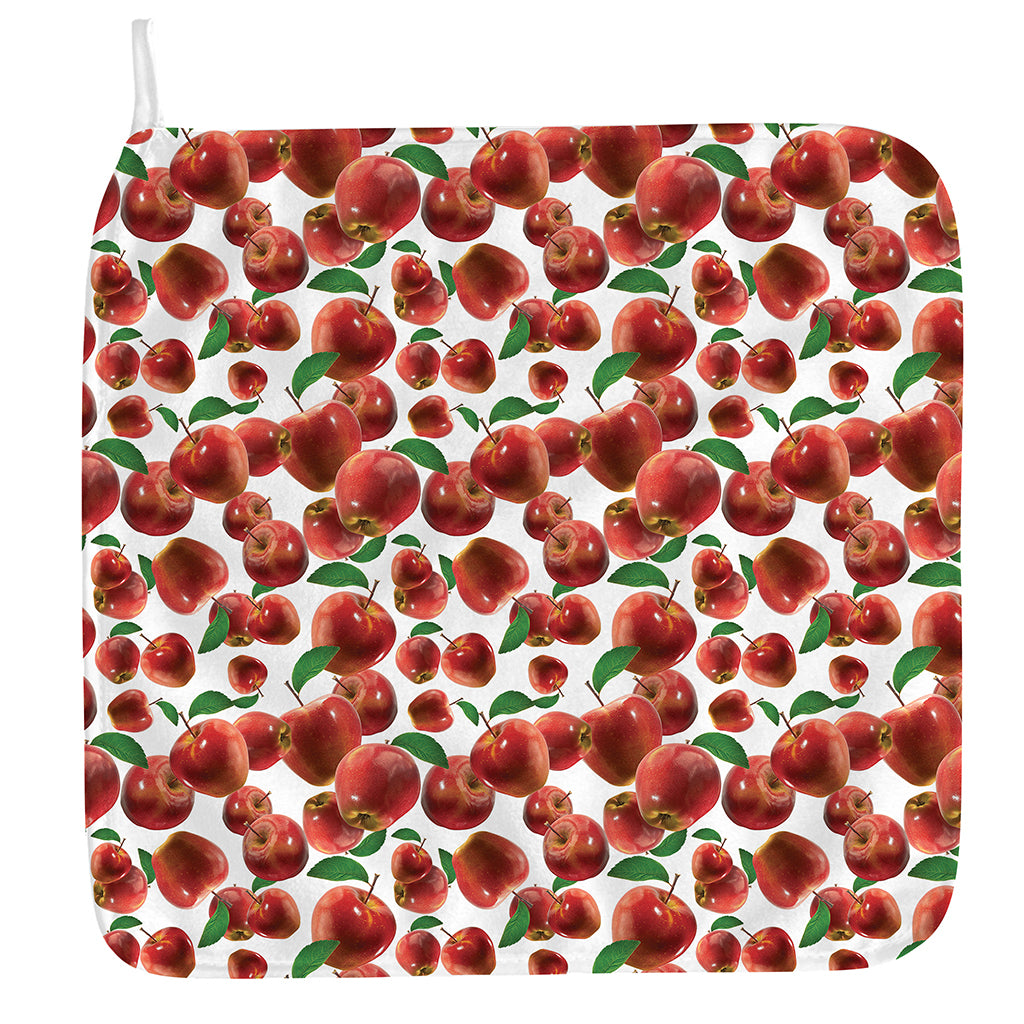 Red Apple Pattern Print Hand Towel