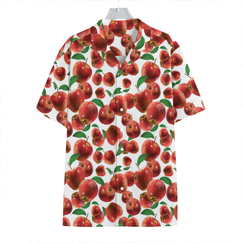 Red Apple Pattern Print Hawaiian Shirt