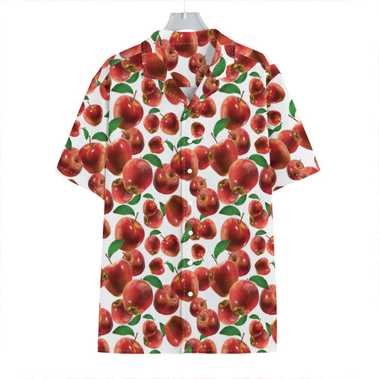 Red Apple Pattern Print Hawaiian Shirt