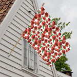 Red Apple Pattern Print House Flag