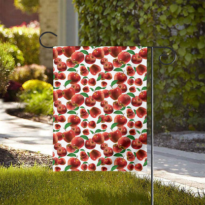 Red Apple Pattern Print House Flag