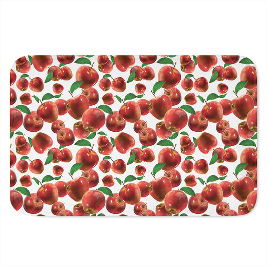 Red Apple Pattern Print Indoor Door Mat