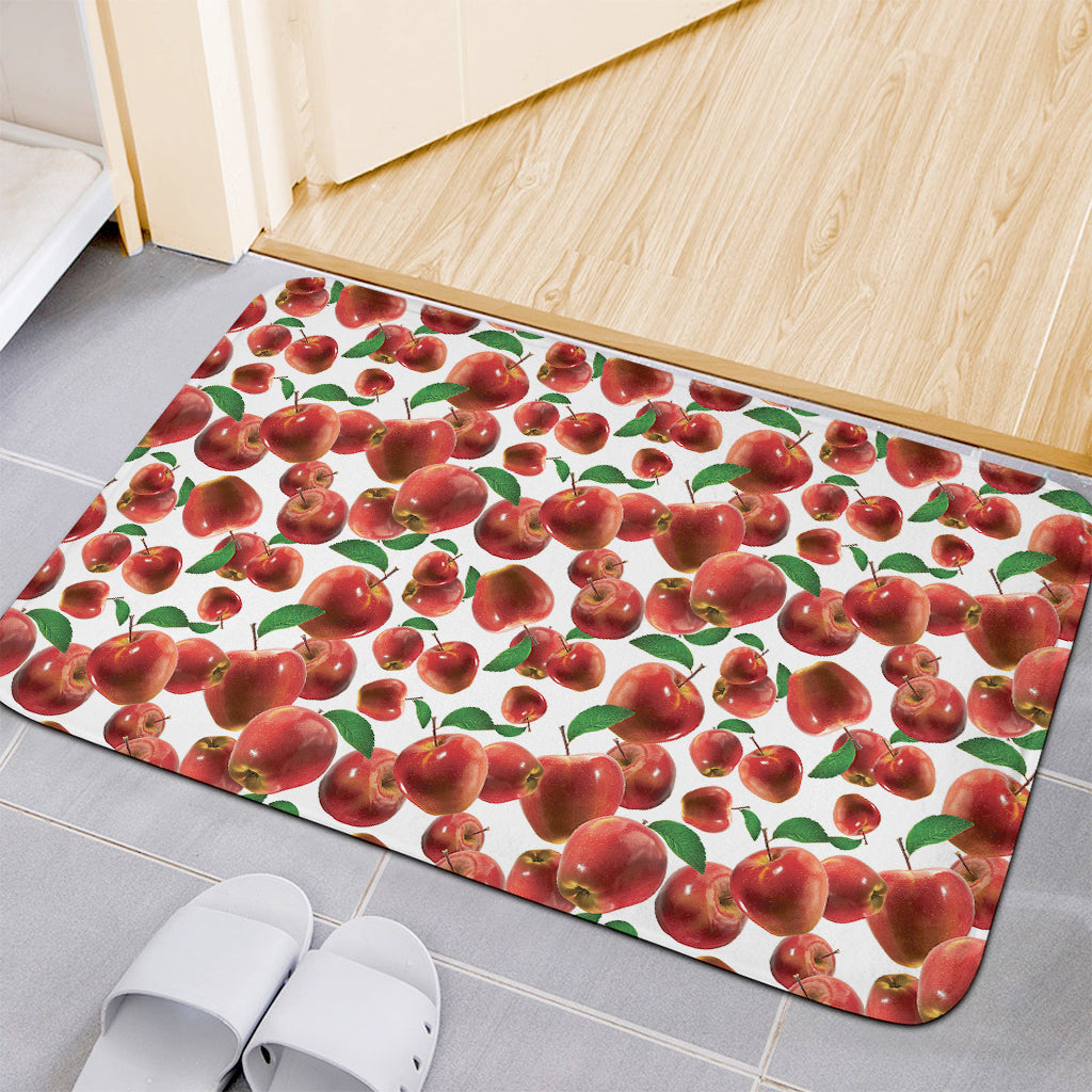 Red Apple Pattern Print Indoor Door Mat