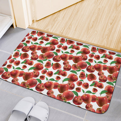 Red Apple Pattern Print Indoor Door Mat