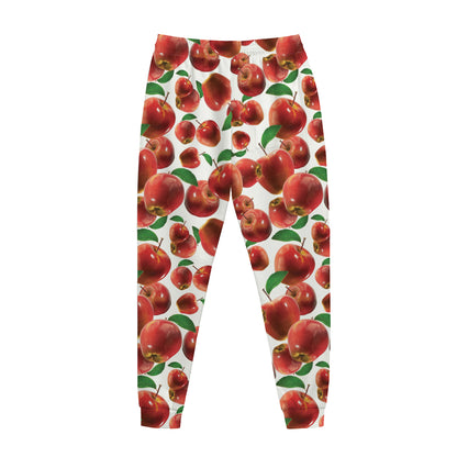 Red Apple Pattern Print Jogger Pants