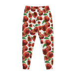 Red Apple Pattern Print Jogger Pants