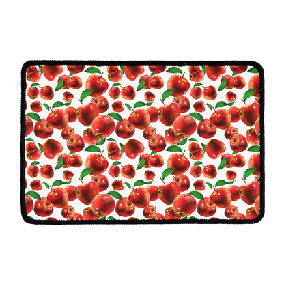 Red Apple Pattern Print Kitchen Mat