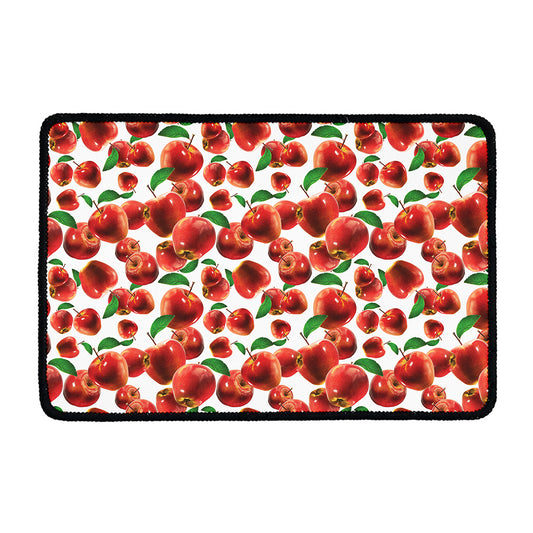 Red Apple Pattern Print Kitchen Mat
