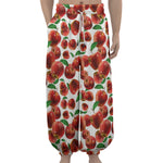 Red Apple Pattern Print Lantern Pants