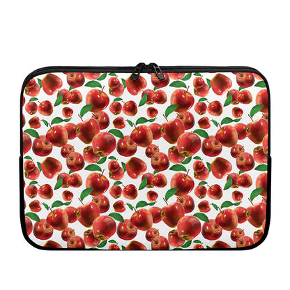 Red Apple Pattern Print Laptop Sleeve
