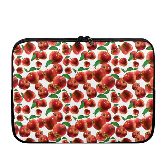 Red Apple Pattern Print Laptop Sleeve