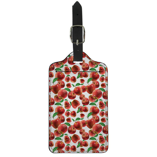 Red Apple Pattern Print Luggage Tag