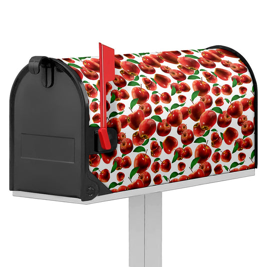 Red Apple Pattern Print Mailbox Cover
