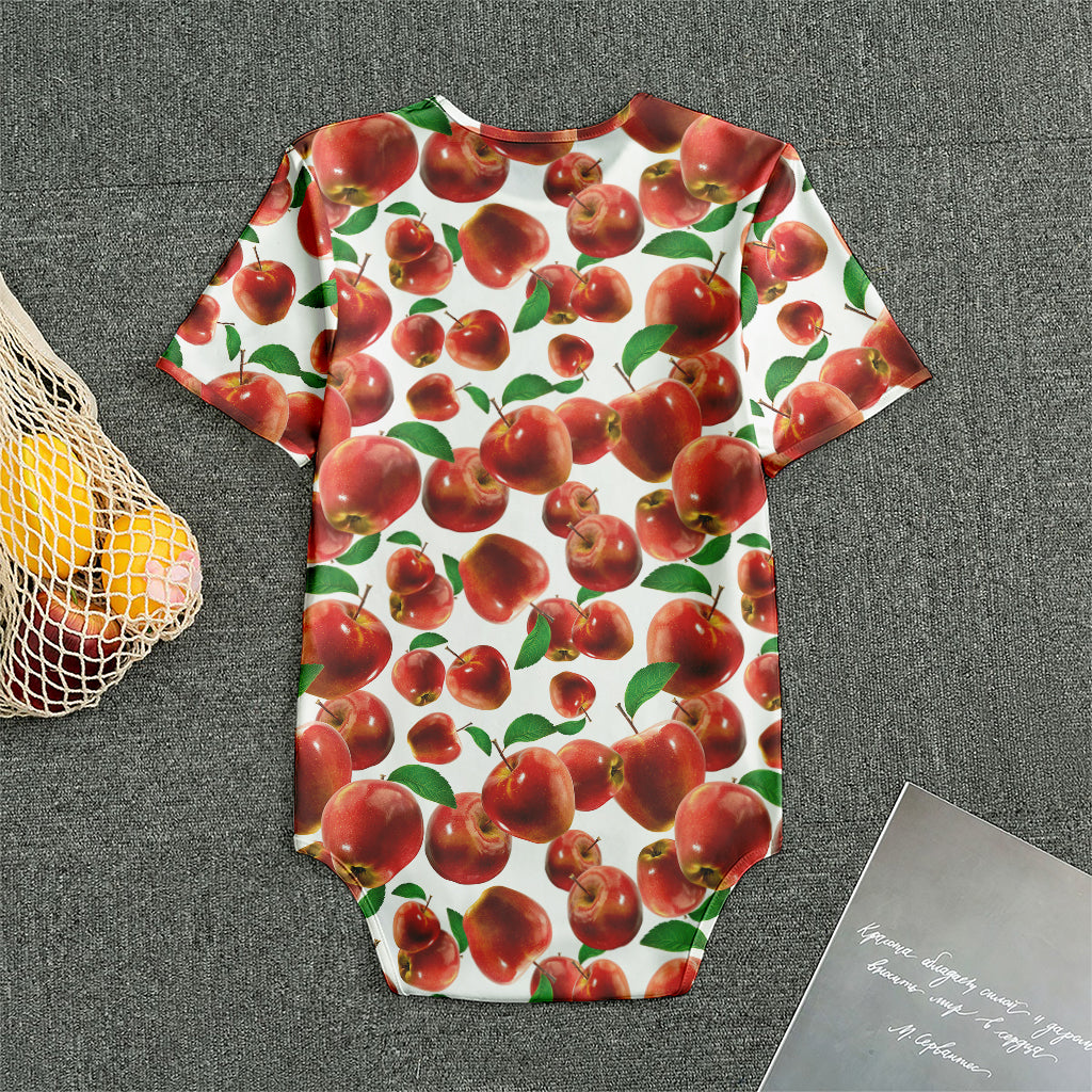 Red Apple Pattern Print Men's Bodysuit