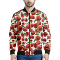 Red Apple Pattern Print Men's Bomber Jacket