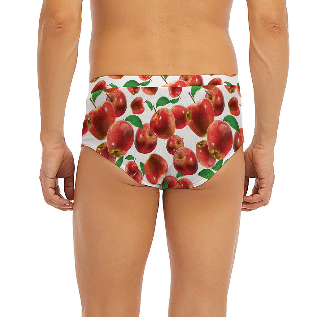 Red Apple Pattern Print Men's Briefs