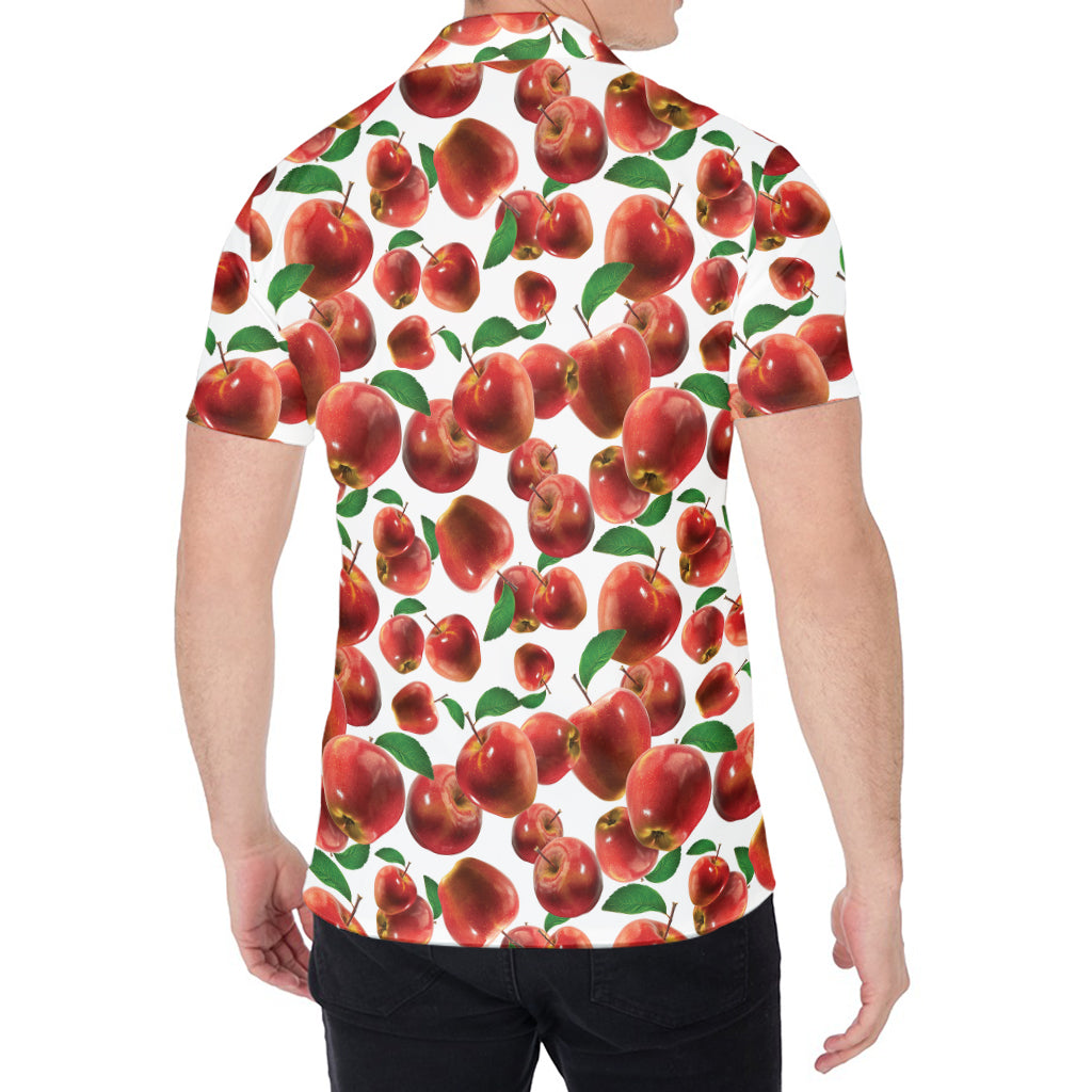 Red Apple Pattern Print Men's Shirt