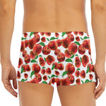 Red Apple Pattern Print Men's Short Boxer Briefs