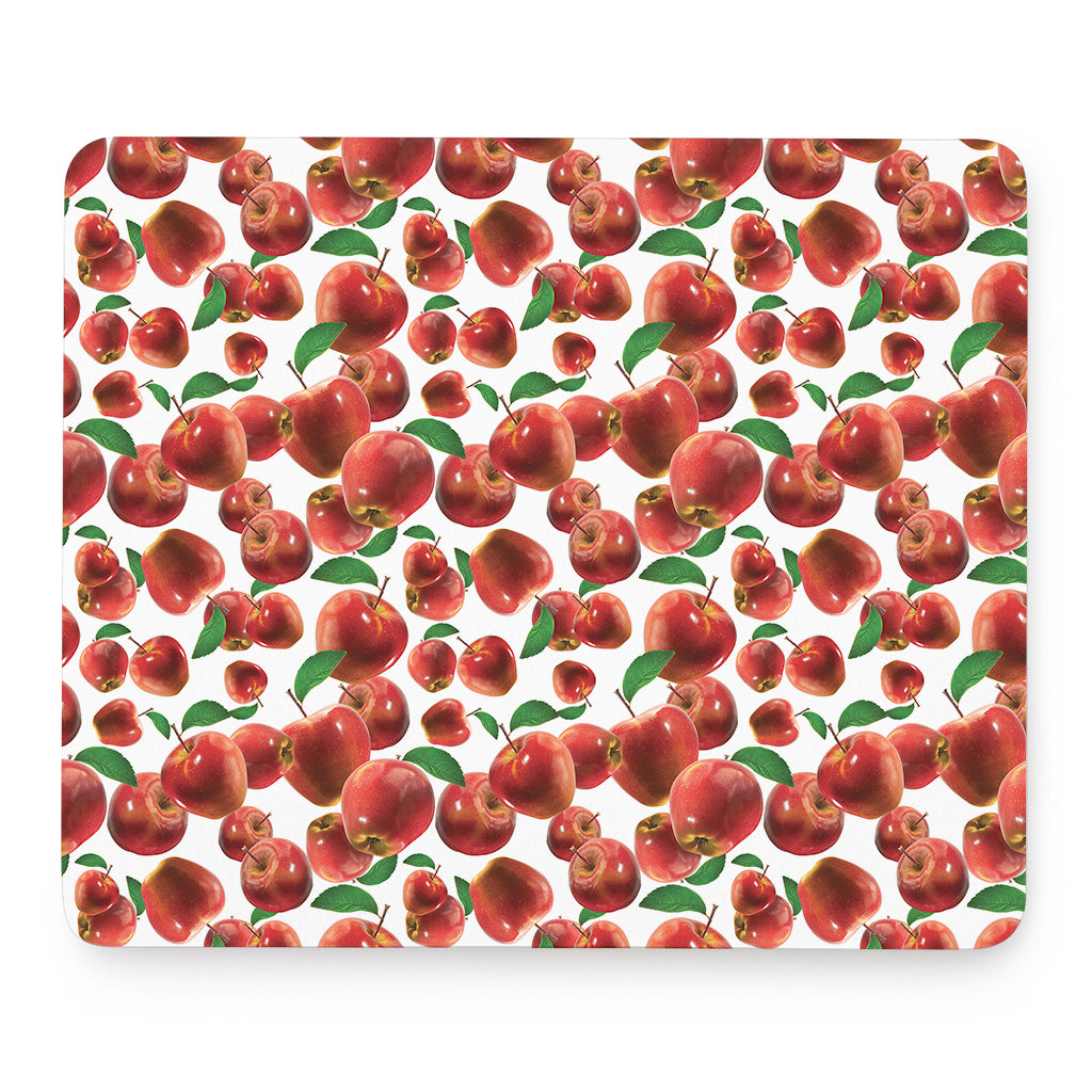 Red Apple Pattern Print Mouse Pad