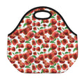 Red Apple Pattern Print Neoprene Lunch Bag