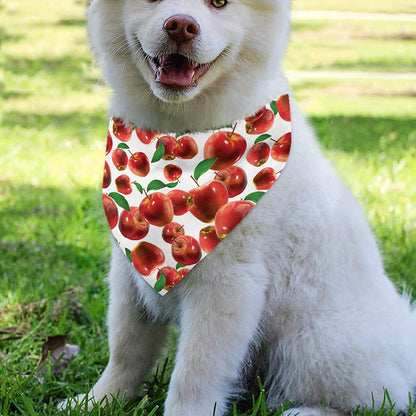 Red Apple Pattern Print Over The Collar Dog Bandana