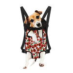 Red Apple Pattern Print Pet Carrier Backpack