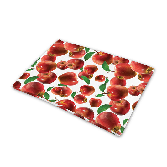 Red Apple Pattern Print Pet Cooling Mat Cover