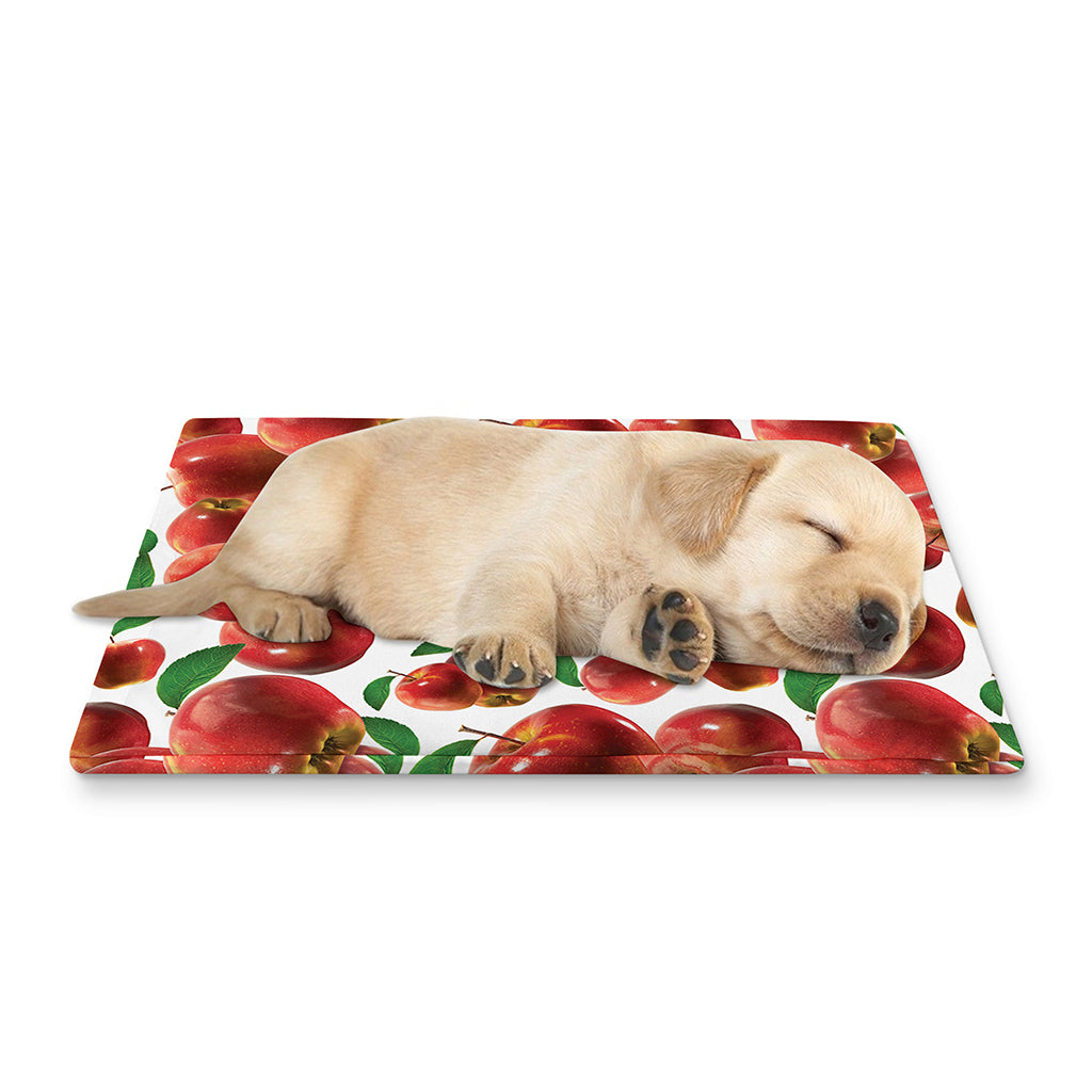 Red Apple Pattern Print Pet Cooling Mat Cover