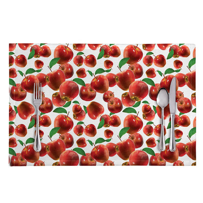 Red Apple Pattern Print Placemat
