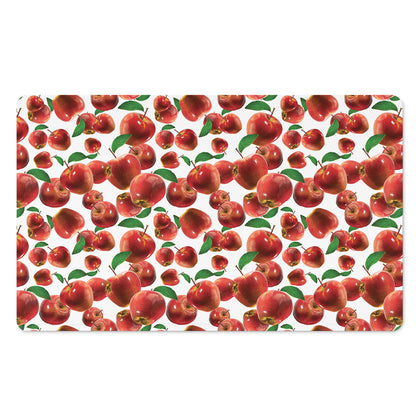 Red Apple Pattern Print Polyester Doormat